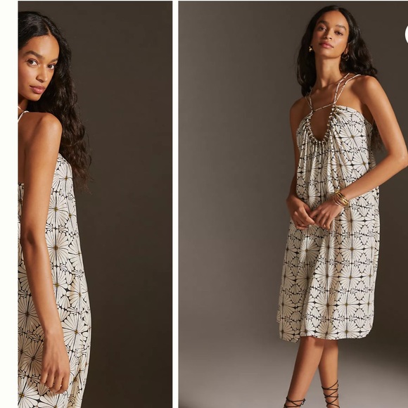 Kenzie Parrott for Anthropologie Beaded Mini Dress - Picture 1 of 3